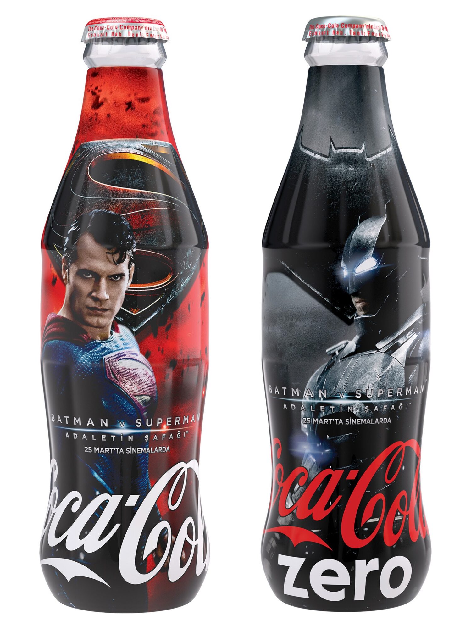 Bouteilles Coca-Cola Batman vs. Superman en Turquie